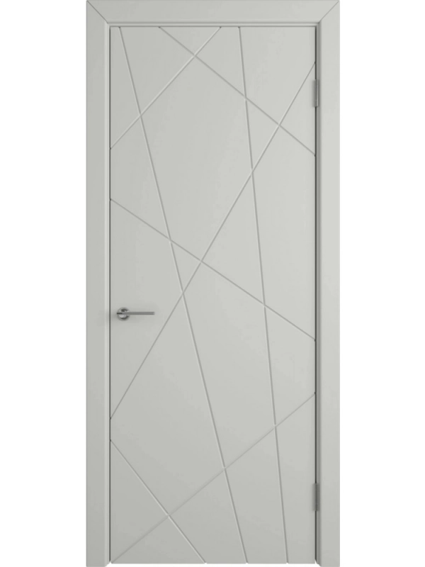 Межкомнатная дверь эмаль Флитта серый глухая