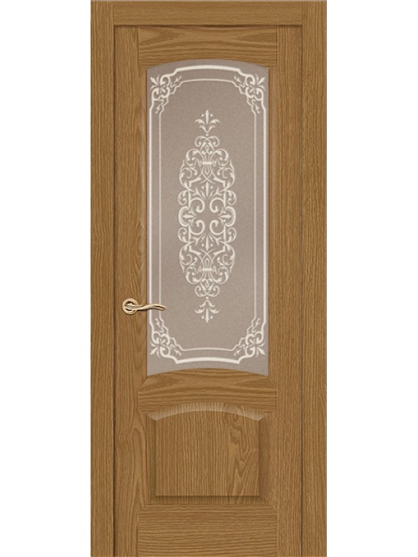 Межкомнатная дверь шпон Александрит дуб со стеклом