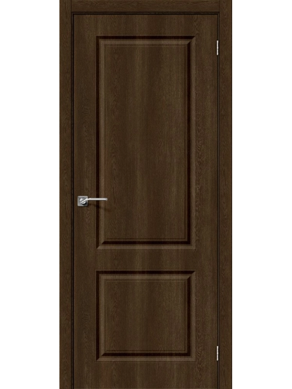 Межкомнатная дверь пвх Скинни-12 dark barnwood глухая