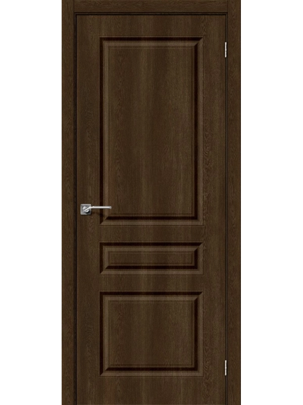 Межкомнатная дверь пвх Скинни-14 dark barnwood глухая