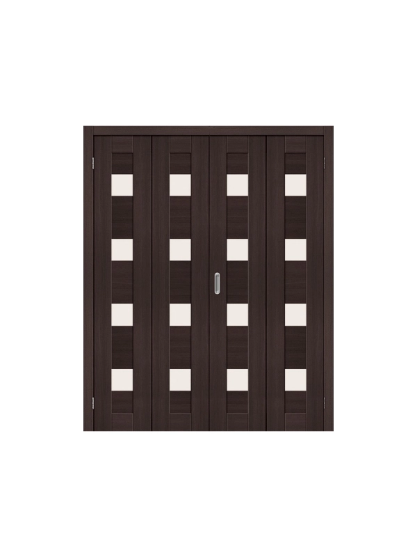 Межкомнатная двупольная дверь складная дверь Браво-23 wenge melinga