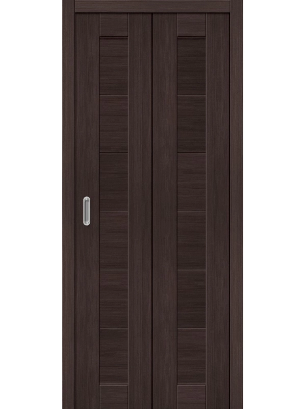 Межкомнатная складная дверь экошпон Браво-21 wenge melinga глухая