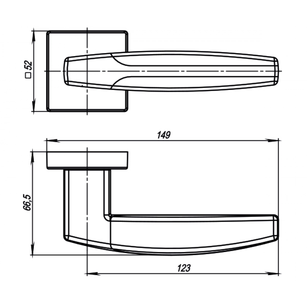 Дверная ручка Armadillo K.USQ52.ARC (ARC USQ2) BB/SBB-17 кор.бронза/мат.кор.бронза