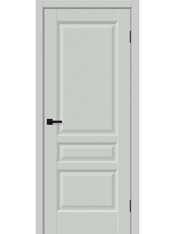 Межкомнатная дверь ПЭТ Неоклассик-34 Grey Silk глухая
