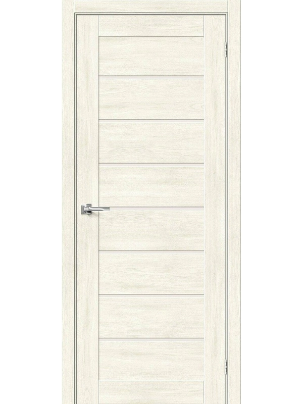 Межкомнатная дверь экошпон Браво-22 Nordic Oak со стеклом Magic Fog