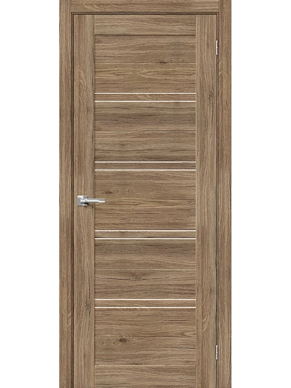 Межкомнатная дверь экошпон Браво-28 Original Oak со стеклом Magic Fog