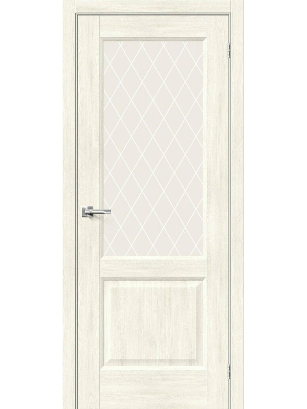 Межкомнатная дверь экошпон Неоклассик-33 Nordic Oak со стеклом