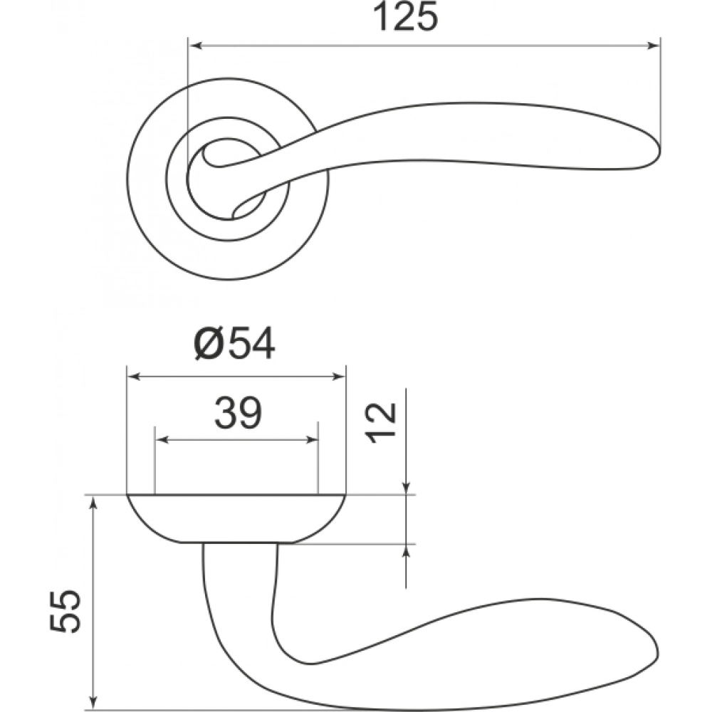 Дверная ручка Armadillo R.LD54.Virgo (Virgo LD57) AB/GP-7 бронза/золото