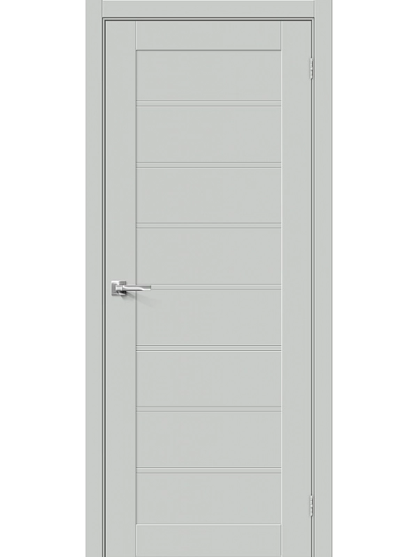 Межкомнатная дверь ПЭТ Браво-20 Grey Silk глухая