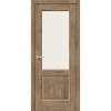 Межкомнатная дверь экошпон Неоклассик-33 Original Oak со стеклом White Сrystal