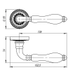 Дверная ручка Armadillo R.CL55.Silvia (Silvia CL1) OB/CRP-213 античная бронза/кракелюр