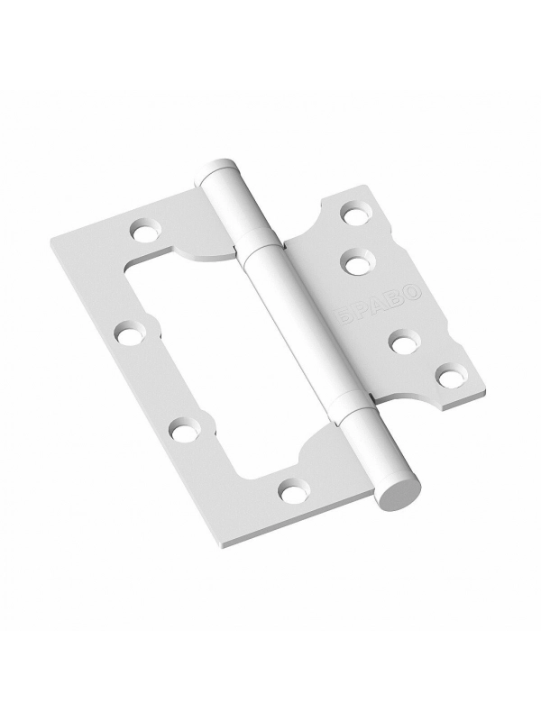 Петля дверная без врезки Bravo F-4-2BB 100*75*2,5 W Белый