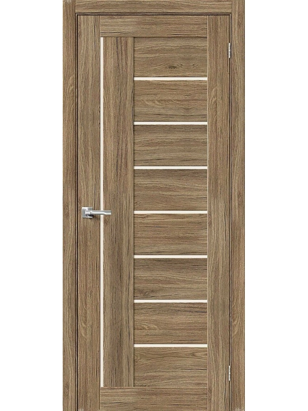 Межкомнатная дверь экошпон Браво-29 Original Oak со стеклом Magic Fog