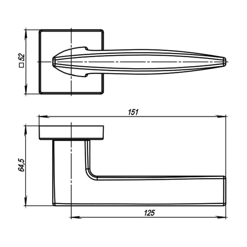 Дверная ручка Armadillo K.USQ52.SQUID (SQUID USQ9) SN-3 матовый никель
