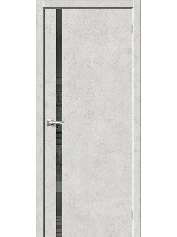 Межкомнатная дверь экошпон Браво-1.55 Look Art со стеклом Mirox Grey