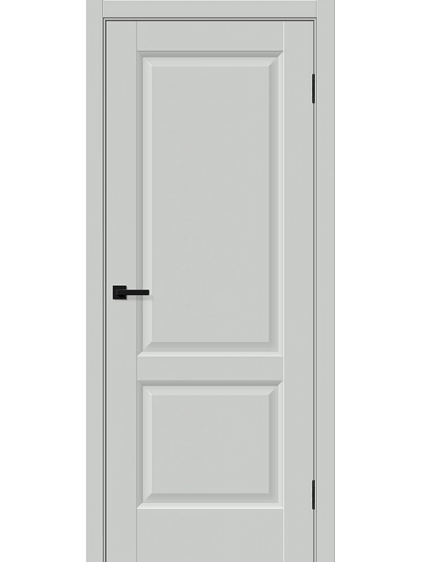 Межкомнатная дверь ПЭТ Неоклассик-32 Grey Silk глухая