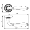 Дверная ручка Armadillo R.CL55.Silvia (Silvia CL1) SILVER-925/LWP-109 серебро 925