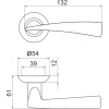 Дверная ручка Armadillo R.LD54.Columba (Columba LD80) CP-8 хром