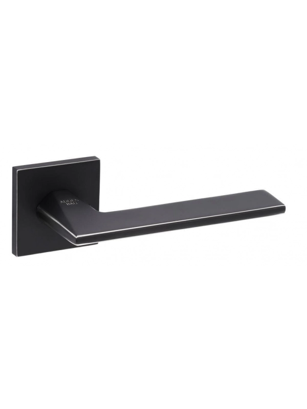 Дверная ручка Adden Bau BINARY Q572 BLACK / CHROME RIM Черный матовый / Хром