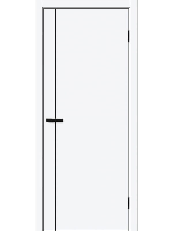 Межкомнатная дверь ПЭТ Браво-0.10 П White Silk глухая