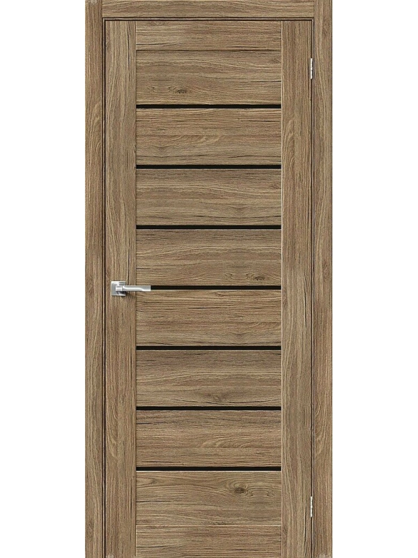 Межкомнатная дверь экошпон Браво-22 Original Oak со стеклом Black Star