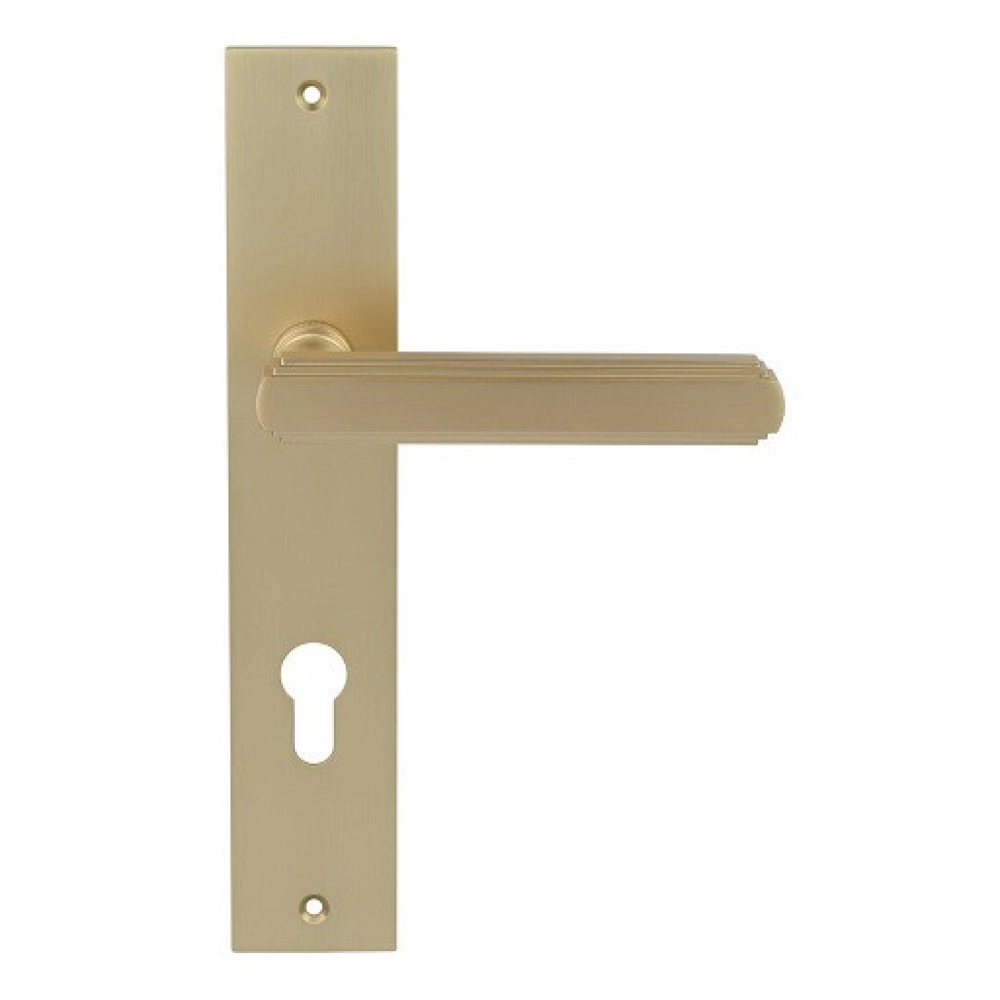Дверная ручка на планке PORTA DI PARMA Glamour Матовое золото CYL 2417.07