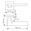 Дверная ручка Morelli PLATEAU MH-51-S6 BL цвет - черный
