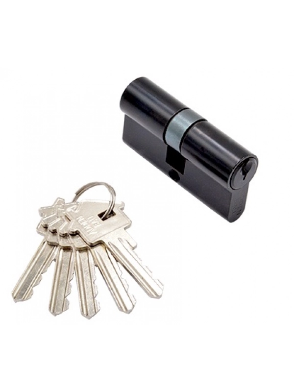 Ключевой цилиндр ADDEN BAU BLACK ключ-ключ, 5 ключей, 60 мм