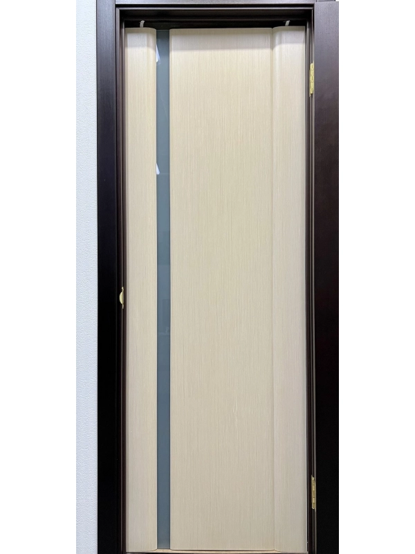 Межкомнатная дверь шпон Синай 1 беленый дуб со стеклом