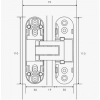 Петля скрытая с 3D регулировкой ARCHIE 110x30 императорское золото