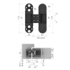 Петля скрытая Armadillo U3D2000.TG FSG флор. золото