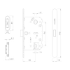 Магнитная защелка Armadillo WC с планкой GRAVITY.PRO G01. 96 BL черный