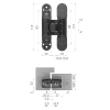 Петля скрытая Armadillo U3D3000.VPG FSG флор. золото TECH