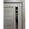 Межкомнатная дверь экошпон Кельн серый кедр стекло черное
